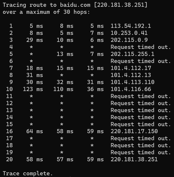 tracert